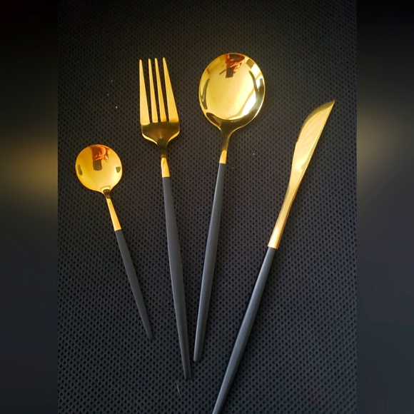 24pcs Stainless Steel Cutlery Set,Stainless Steel, Portuguese Cutlery Sp… - Picture 1 of 8